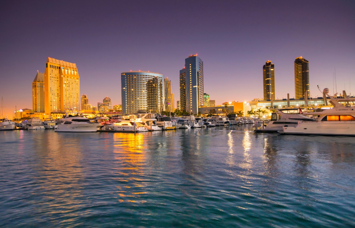 San Diego Skyline at dusk